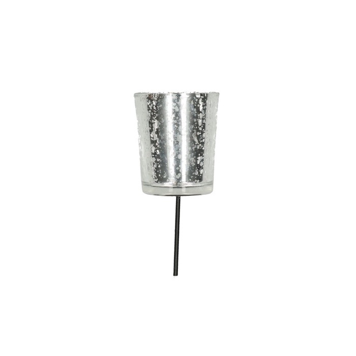 Candlelight glass tealighth /pin d05 6/15cm