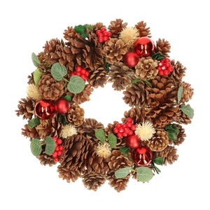 Christmas d34cm Wreath pine cone