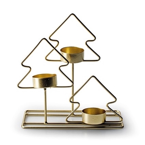 Christmas Tea light holder Tree x3 18cm