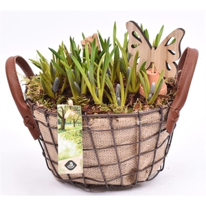 Gaasmand met jute 21x15.5cm