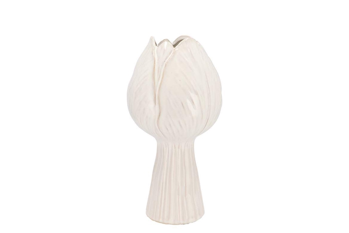 <h4>Tulip White Vase Tulip 13x13x27cm Nm</h4>