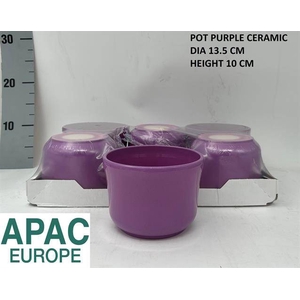 DECO POT PURPLE P13