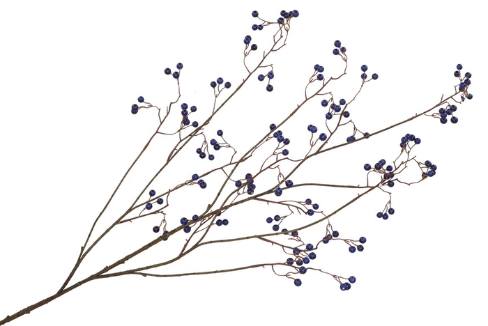 Silk Berry Branched Blue 135cm