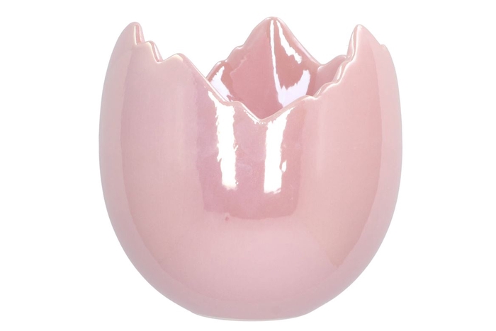 <h4>Easter Egg Pearl Pink Pot 17x17cm</h4>