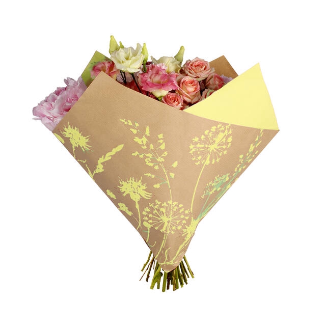 <h4>Hoes 35x35cm Oblique 45gr kraft Nature Look geel 500/doos</h4>