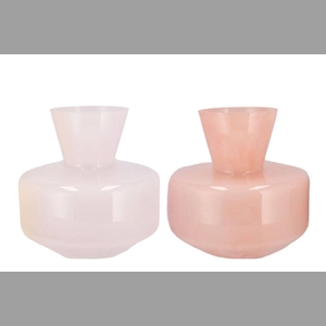 Beau Dutch Pink Mix Cone Neck Sphere Vase Ass 26x25cm Nm