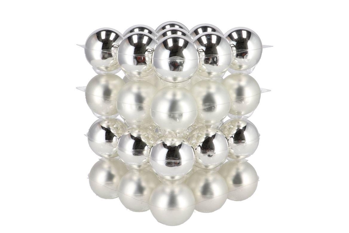<h4>Glass Ball Glans Combi Zilver 57mm P/36</h4>