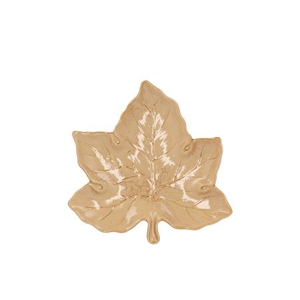 Leaf Maple Plate Warm Sand 18x18x4cm