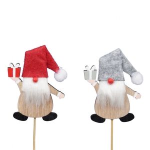 Kerst bijsteker 20cm Kerstman 8.5cm ass.