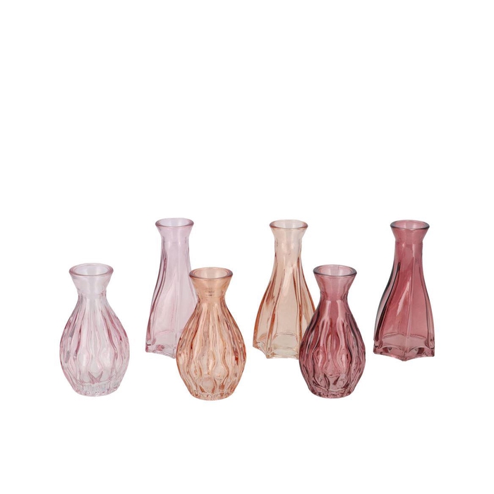 <h4>Fenna Old Pink Mix Vase Flower Ass 6x12cm</h4>