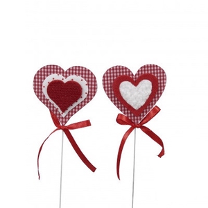 Valentine 20cm Heart fabric 6.5cm