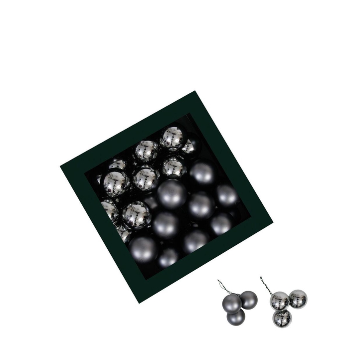 <h4>Kerstbal Bal/draad 40mm combi x36</h4>