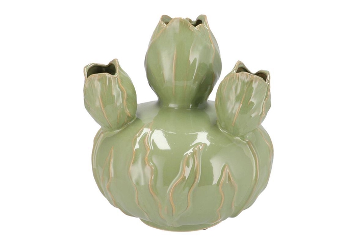 <h4>Mara Pistache Vase Bol Tulip 27x27x31cm Nm</h4>