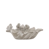 Concrete Bird Bowl Leaf 29x21x13cm