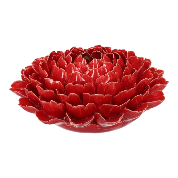 <h4>Vase Lotus d19xh8.5 red</h4>