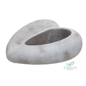 CEMENT FLOWERPOT HEART CEMENT 21X19X7CM
