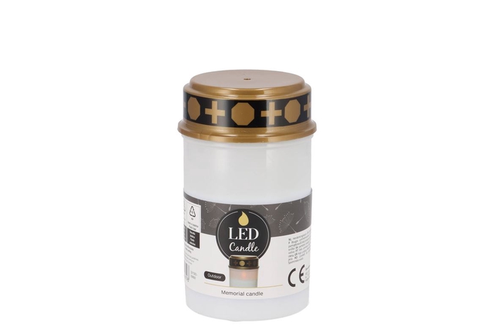 <h4>Candle Grave White 8x8x13cm</h4>
