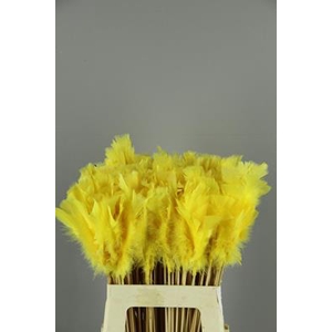 Stick Feather Yellow 14cm