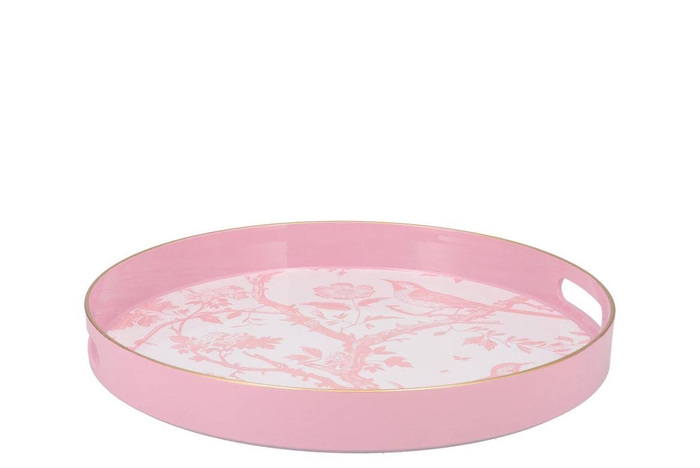 <h4>Melamine Old Pink Plate Round 35x35x4cm</h4>