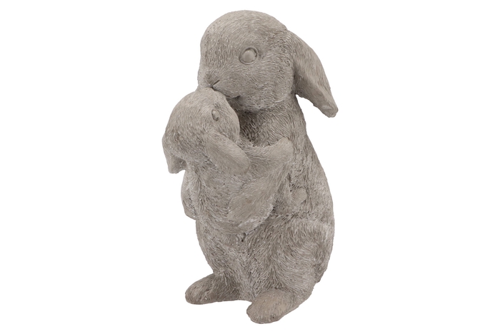 Easter Rabbit Stone Hugging 17x12x25cm