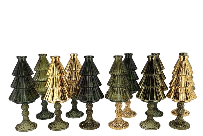 <h4>Jazz Majestic Green Vase X-mas Tree Ass 11x28cm</h4>