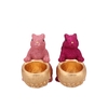 Jingle Pink/fuchsia Squirrel Sitting Ass 17x9x14cm Nm