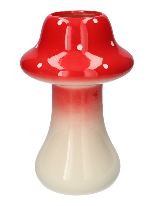 <h4>DF00-665481800 - Vase Toadstool1 d8/18xh28.5 red</h4>