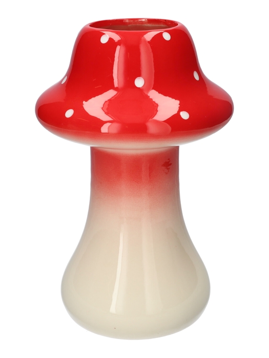 <h4>DF03-665481800 - Vase Toadstool1 d8/18xh28.5 red</h4>
