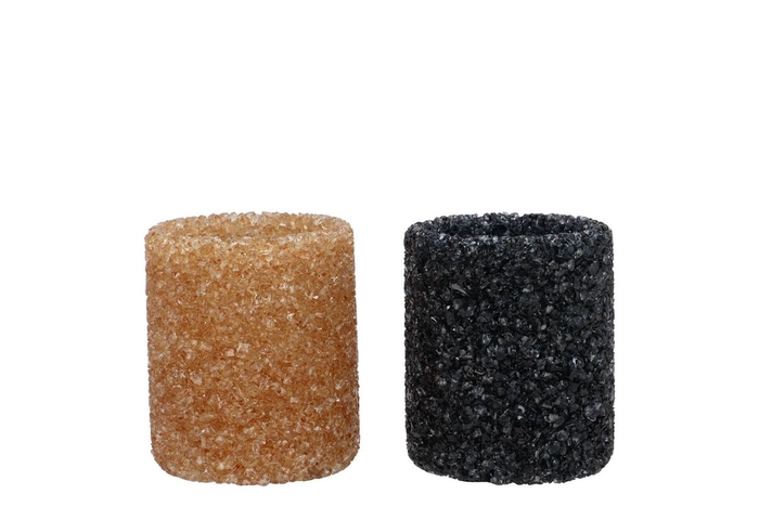 <h4>Lexie Wild Black Candle Holder Straight 8x8x10cm</h4>