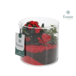 Glas Cilinder vaas met arrangement