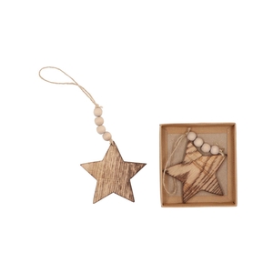 Fee Natural Hanger Star 10x10cm P/2