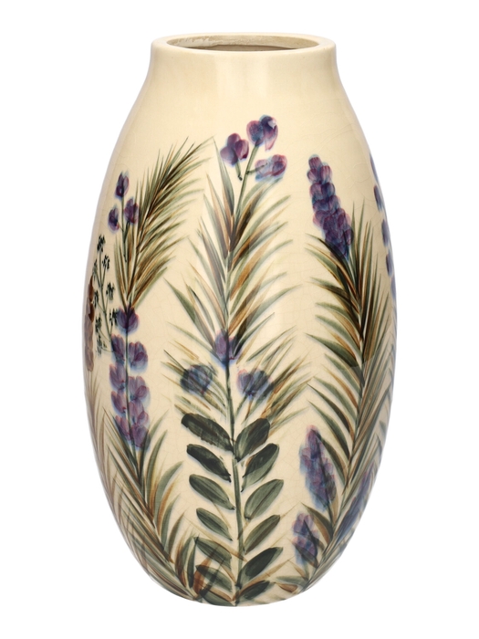 <h4>DF03-741353200 - Vase Floria d9.5/18xh31.5 beige</h4>