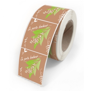 Muguet Sticker 40*35mm x500 Je Porte Bonheur