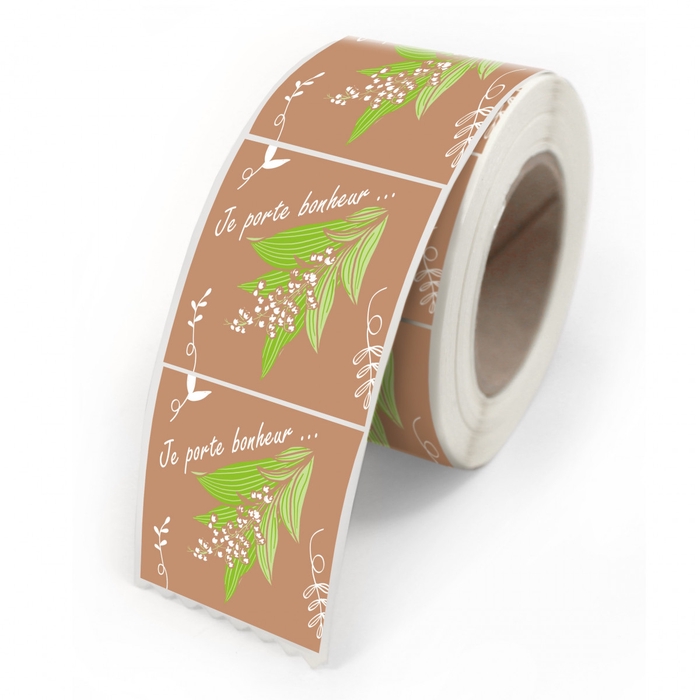 <h4>Muguet Sticker 40*35mm x500 Je Porte Bonheur</h4>