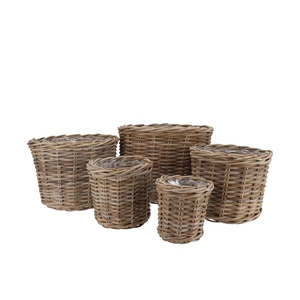 Rattan Ivy Natural Cilinder Set 5 17x17/23x20/27x23/34x26/40