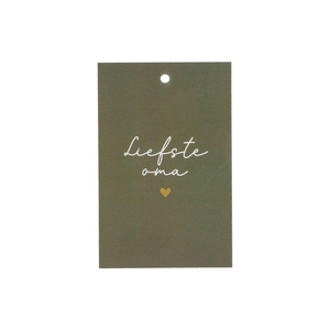 Gift Bouquet Card Liefste Oma Brown 6x9cm P/25