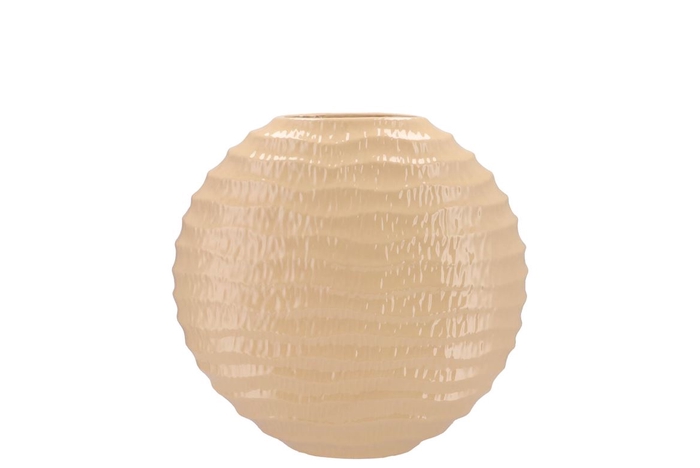 <h4>Lima Beige Vase Oval 23x10x22cm</h4>