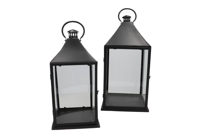 <h4>Lantern Metal Black S/2 50x25x26cm</h4>