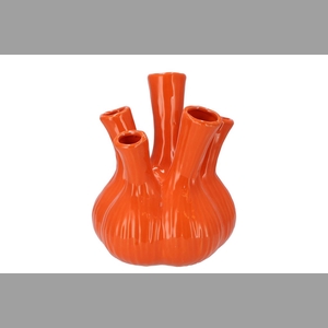 Aglio Shiny Orange Vase 22x28cm Nm