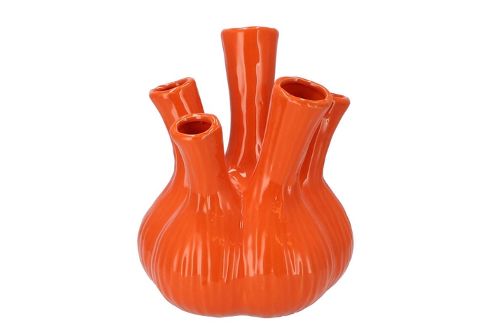 <h4>Aglio Shiny Orange Vase 22x28cm Nm</h4>