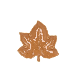 Leaf Maple Plate Brown 18x18x4cm Nm