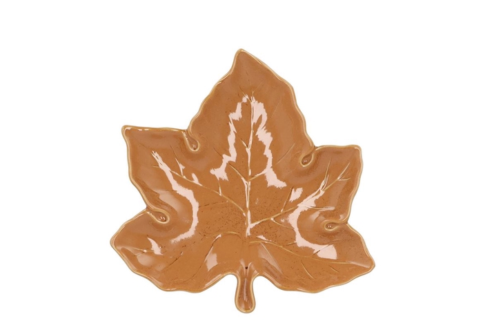 <h4>Leaf Maple Plate Brown 18x18x4cm</h4>