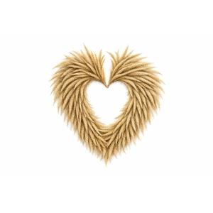 Wr Silkworm Heart Shape Natural 30cm