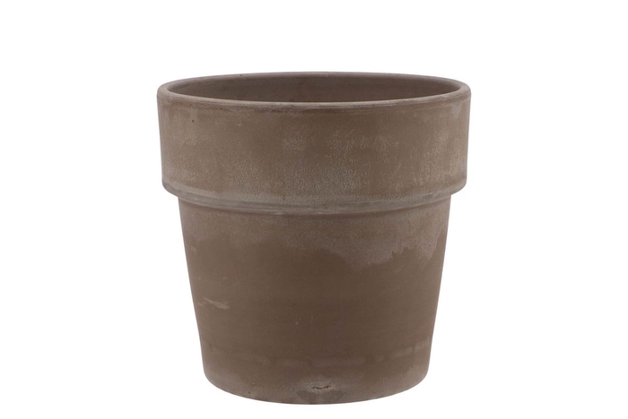 Terra Cylinder Pot Grey Siliconised 15x15cm