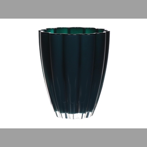 DF02-884366300 - Vase Bloom d14xh17 grey petrol