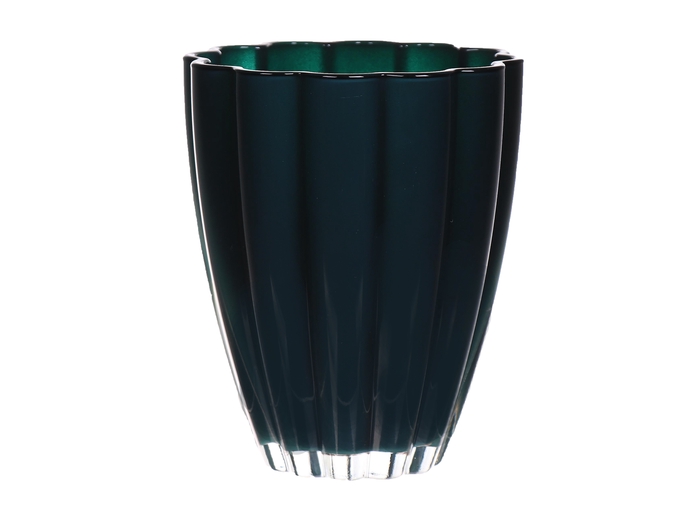 <h4>DF02-884366300 - Vase Bloom d14xh17 grey petrol</h4>