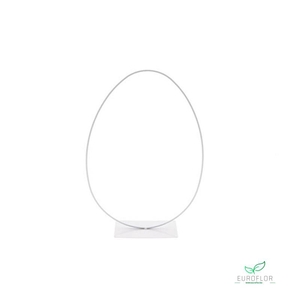 METAL FRAME EGG L15W8H38 WHITE