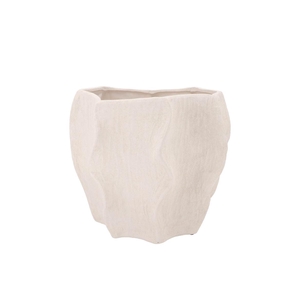 Lisboa White Pot Wave 23x23x20cm