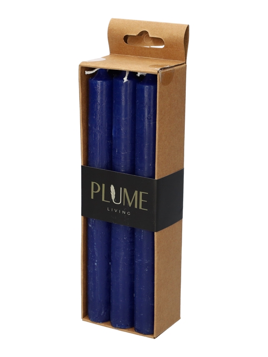 <h4>DF11-731278200 - Set/6 Dinner candle Lucian d2.2xh20 rustic d.blue</h4>