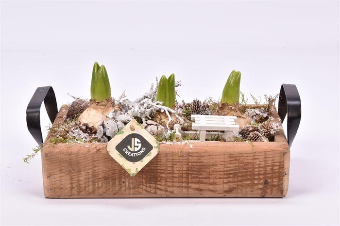 <h4>Hout dienblad metal greep 30x15cm</h4>